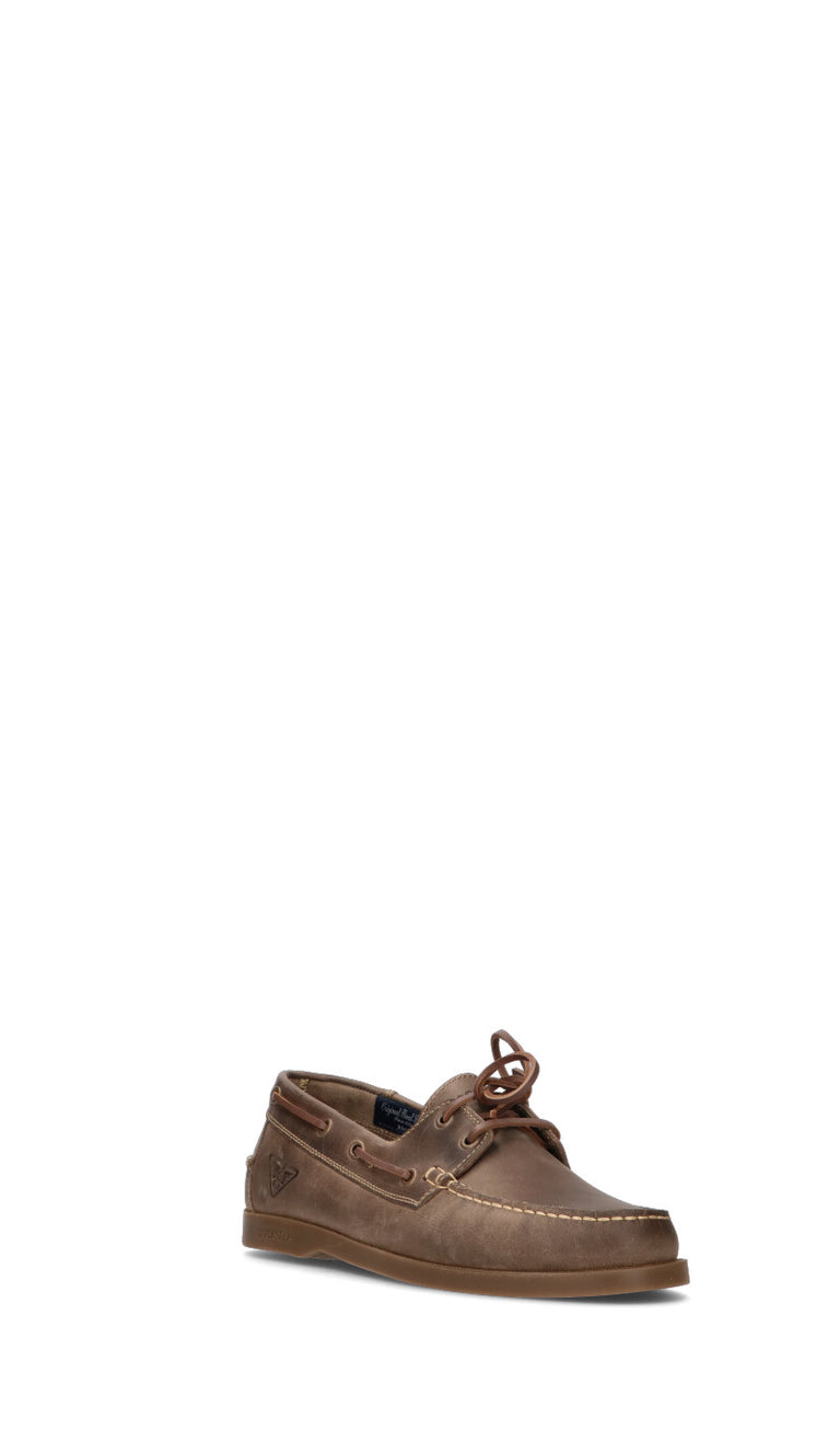 DOCKSTEPS Stringata uomo marrone in pelle