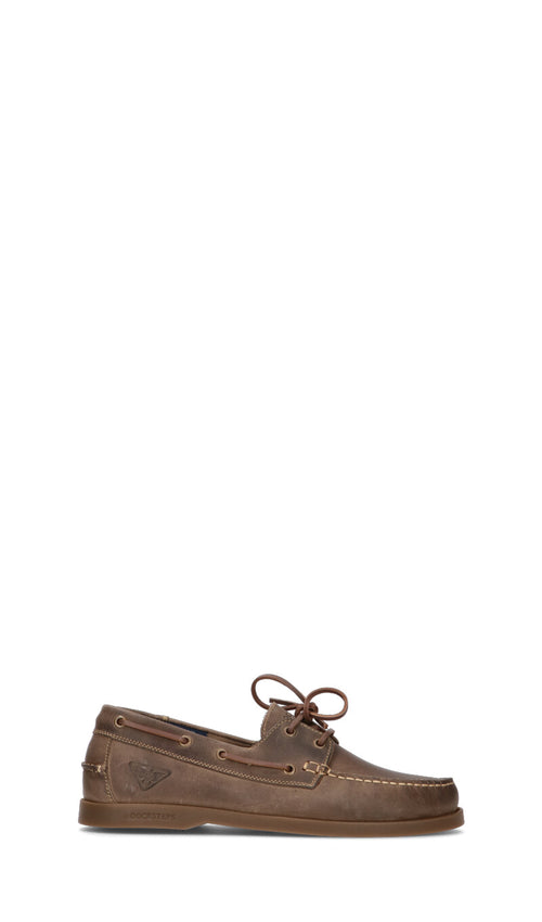 DOCKSTEPS Stringata uomo marrone in pelle