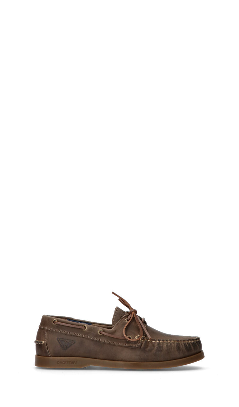 DOCKSTEPS Stringata uomo marrone in pelle