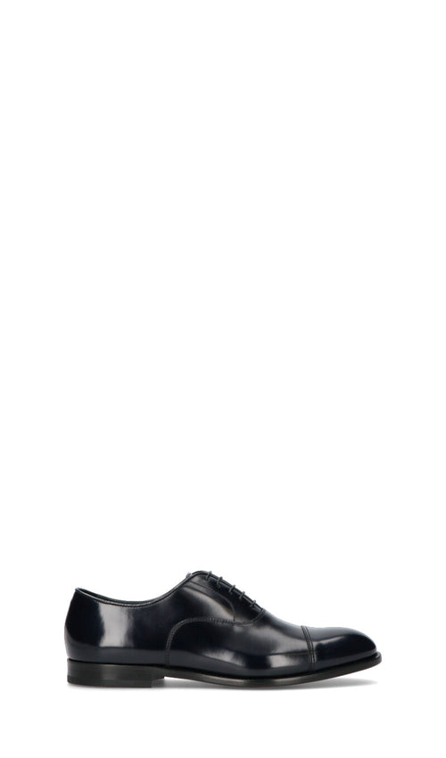 DOUCAL'S Stringata uomo blu in pelle