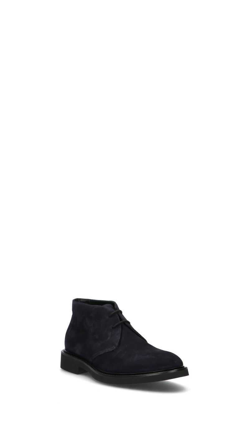 DOUCAL'S Polacco uomo blu in suede