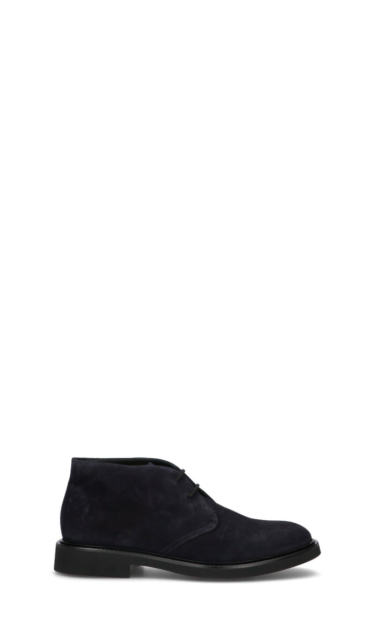 DOUCAL'S Polacco uomo blu in suede