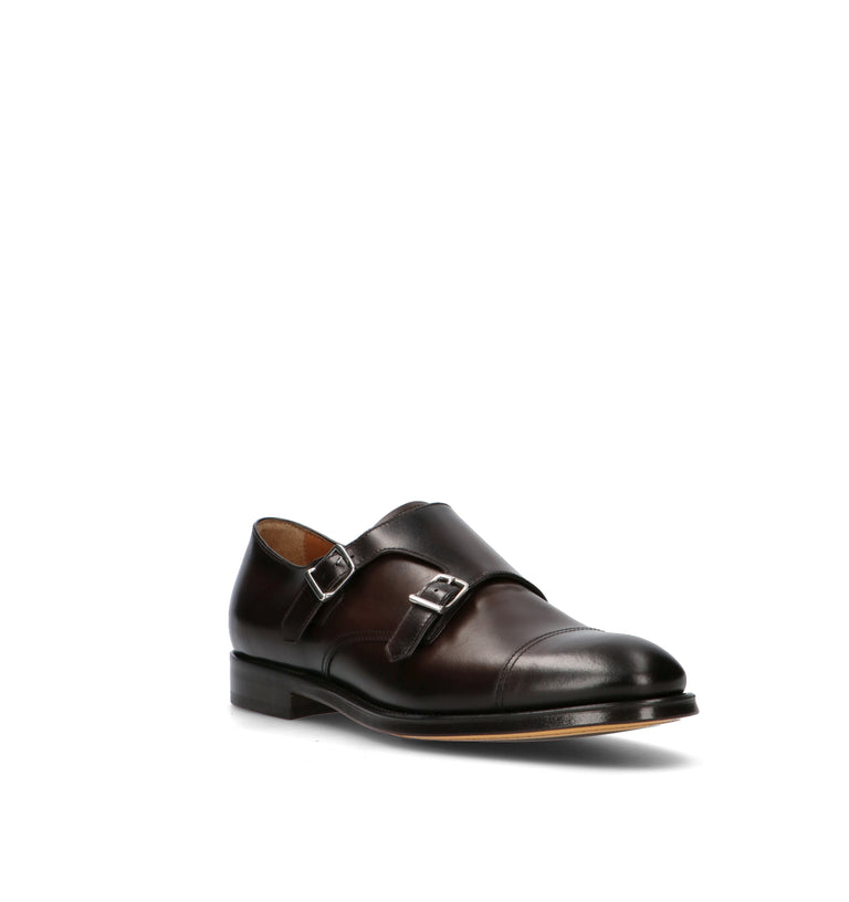 DOUCAL'S Stringata uomo testa di moro in pelle