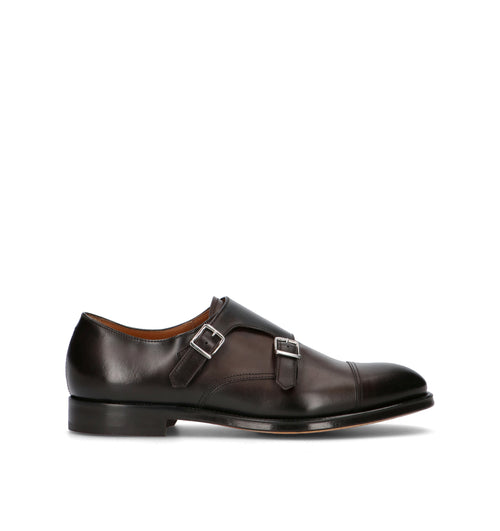 DOUCAL'S Stringata uomo testa di moro in pelle