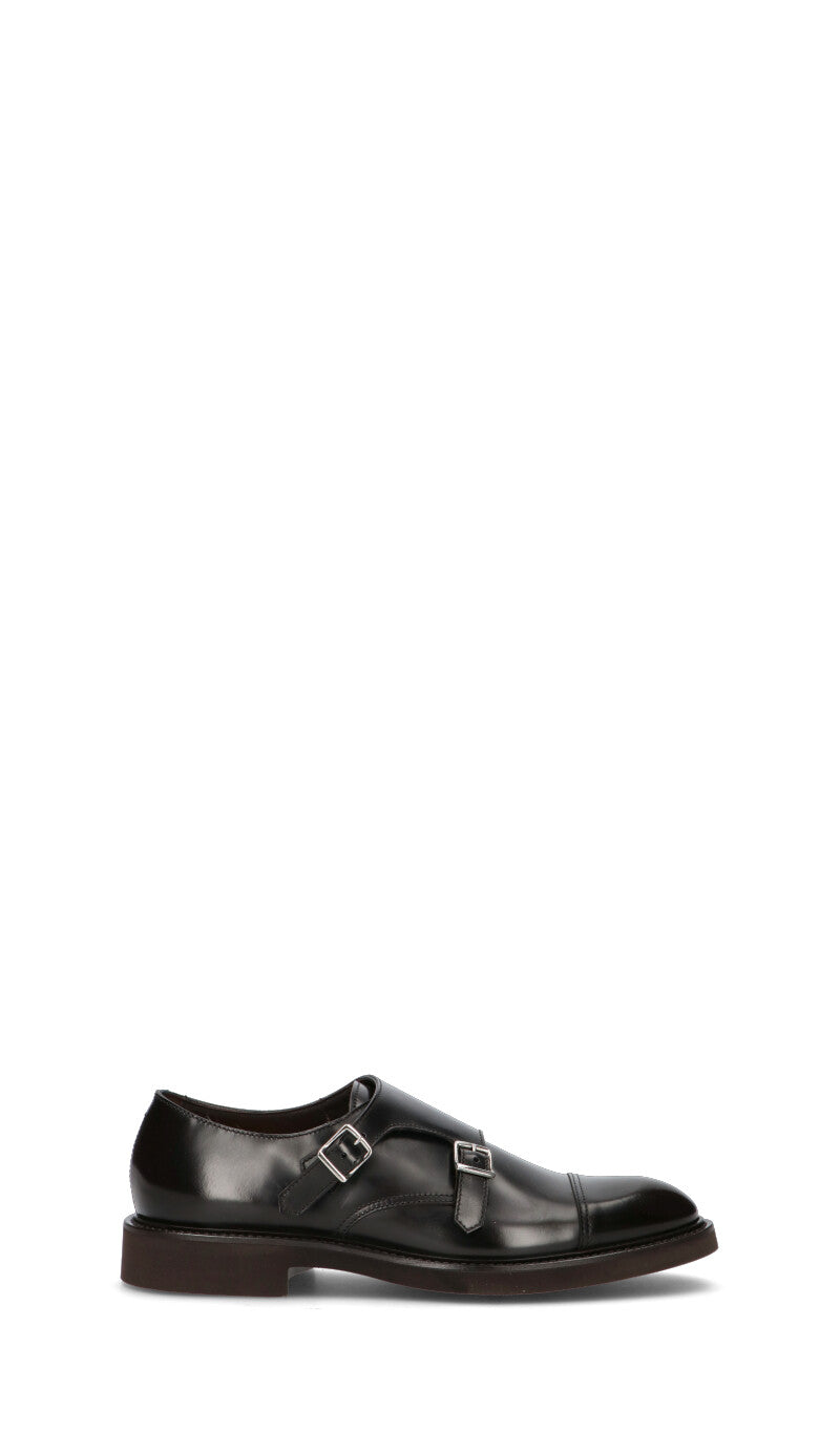 DOUCAL'S Stringata uomo ebano in pelle