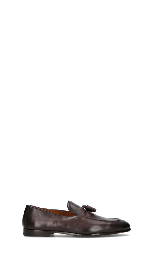 DOUCAL'S Mocassino uomo nero in pelle