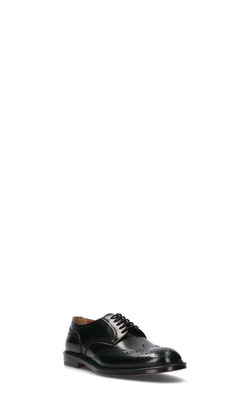 DOUCAL'S Stringata uomo nera in pelle