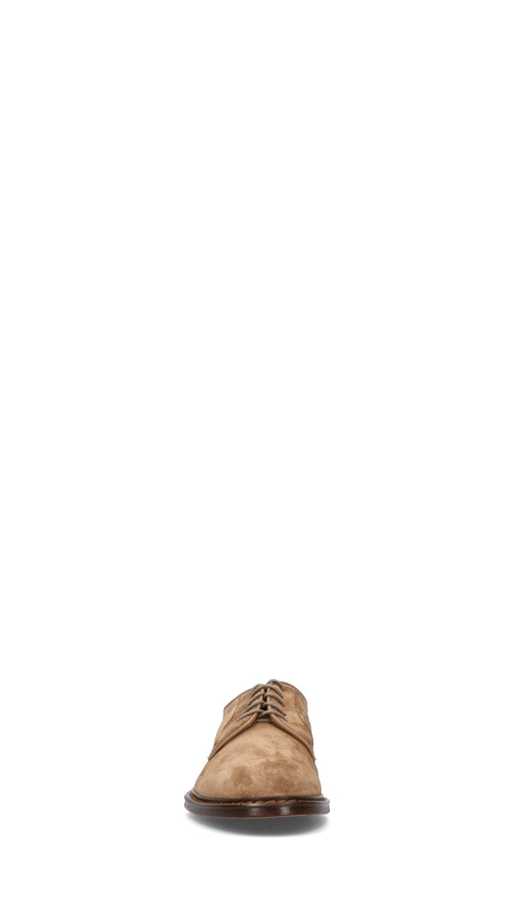 DOUCAL'S Stringata uomo beige in suede