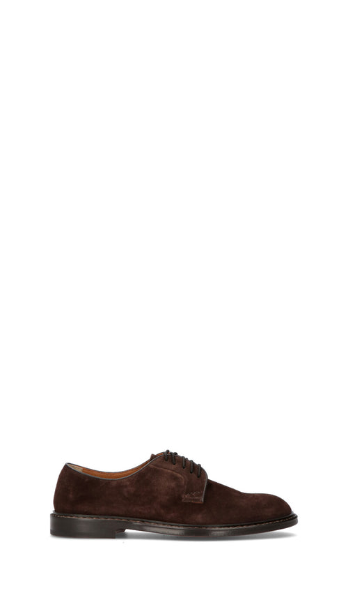 DOUCAL'S Stringata uomo marrone in suede