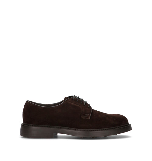 DOUCAL'S Stringata uomo marrone in suede