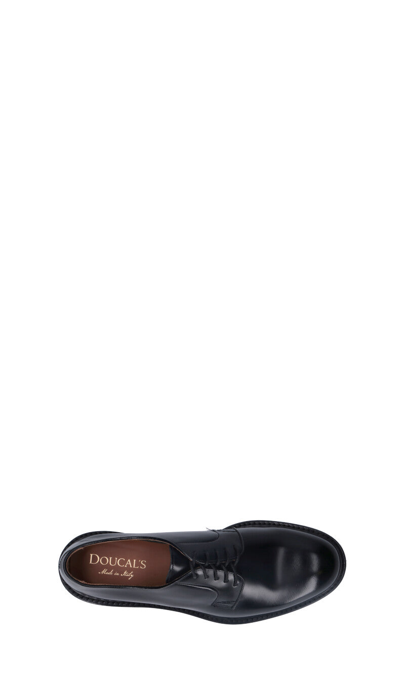 DOUCAL'S Stringata uomo nera in pelle