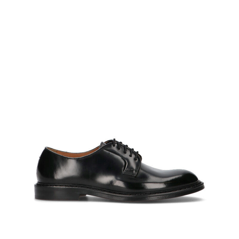 DOUCAL'S Stringata uomo nera in pelle
