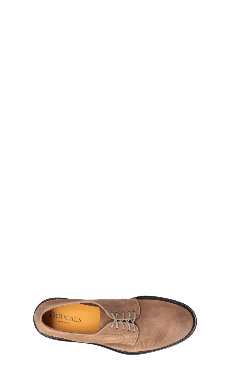 DOUCAL'S Stringata uomo marrone in suede