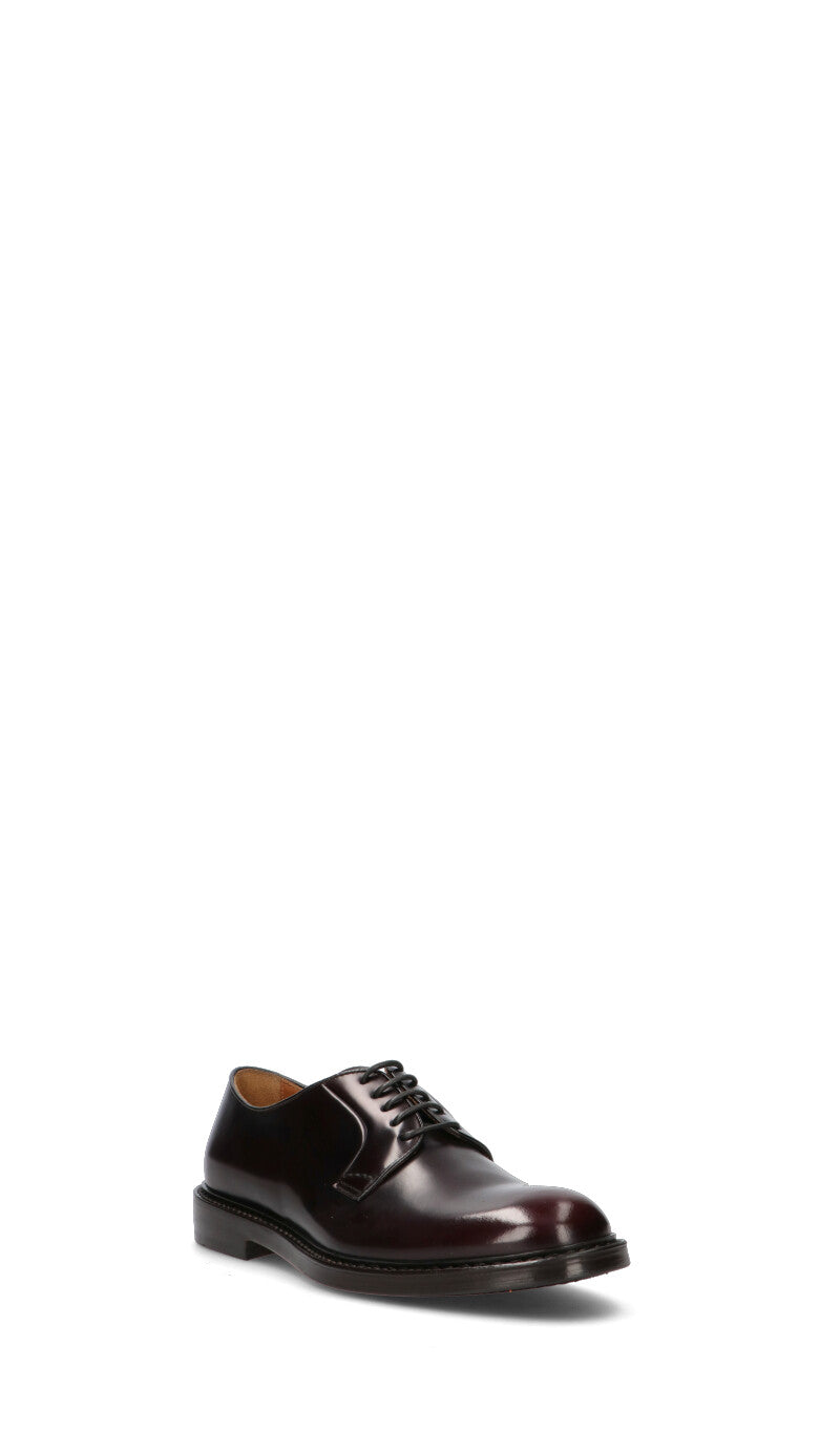 DOUCAL'S Stringata uomo burgundy in pelle