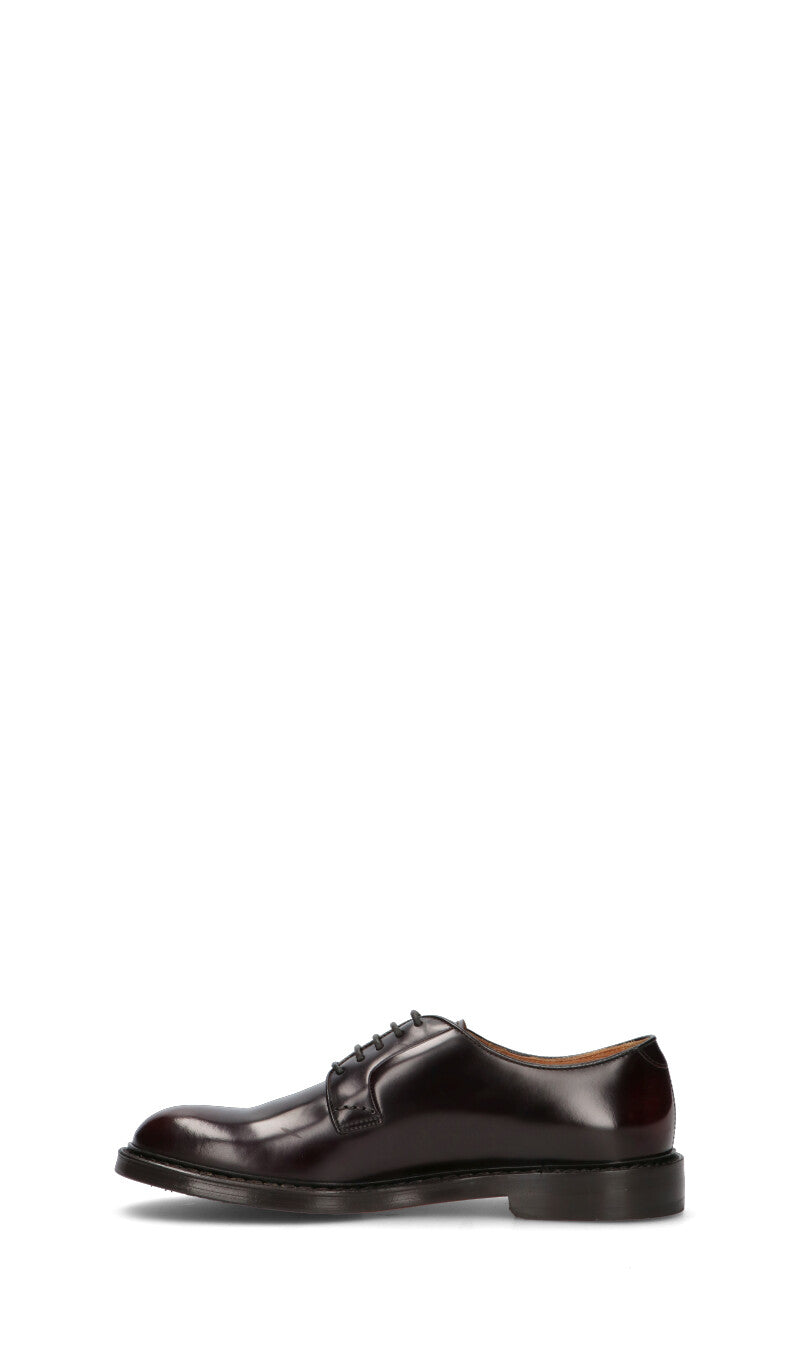 DOUCAL'S Stringata uomo burgundy in pelle
