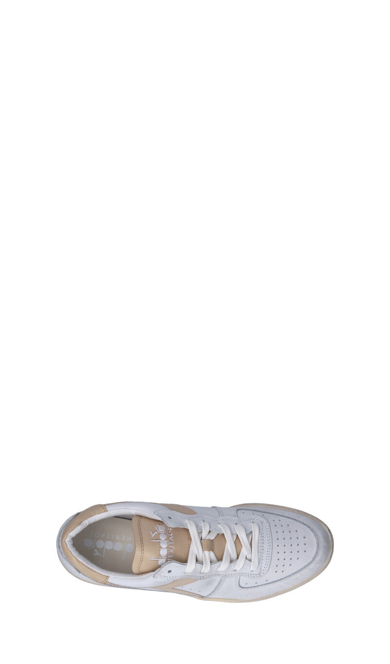 DIADORA HERITAGE - MI BASKET LOW USED Sneaker uomo bianca/beige in pelle