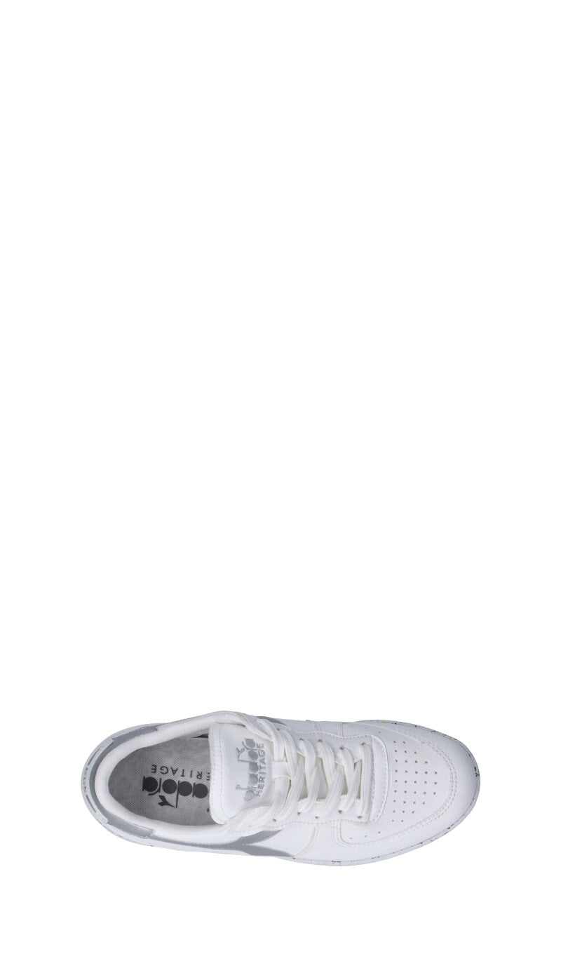 DIADORA HERITAGE - BASKET LOW 2030 Sneaker uomo bianca/argento in pelle