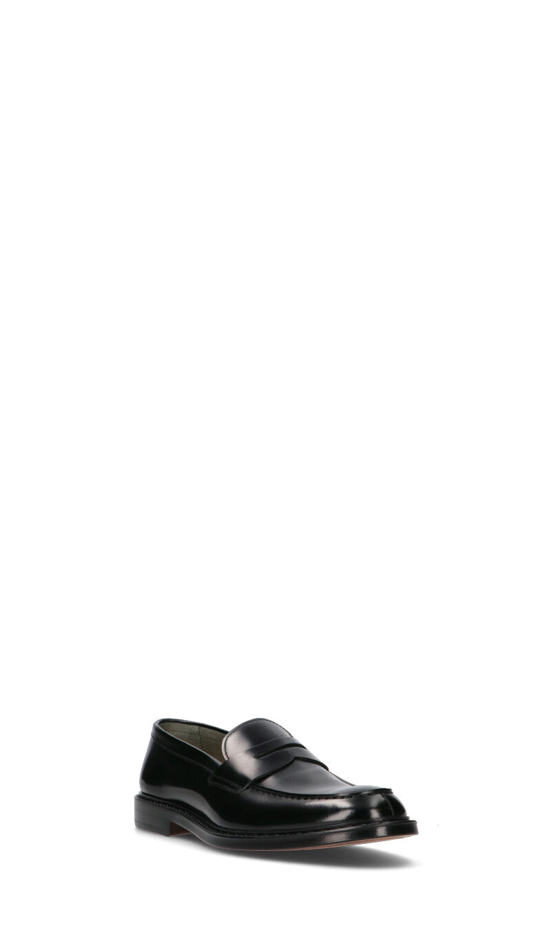 DOUCAL'S Mocassino uomo nero in pelle