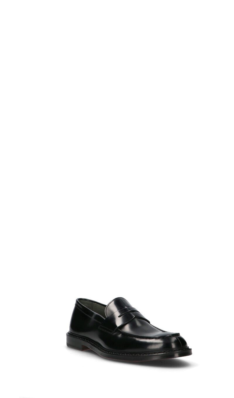 DOUCAL'S Mocassino uomo nero in pelle