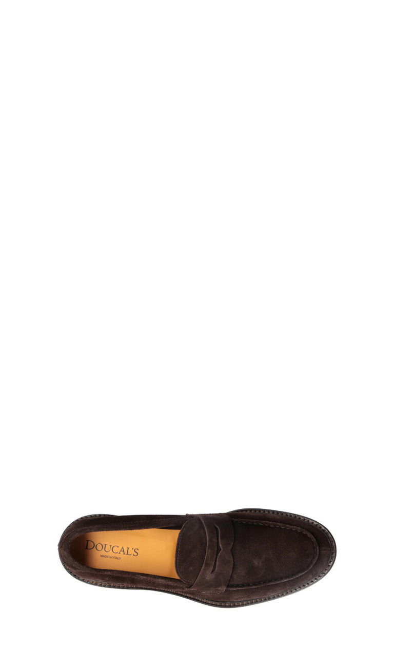 DOUCAL'S Mocassino uomo marrone in suede