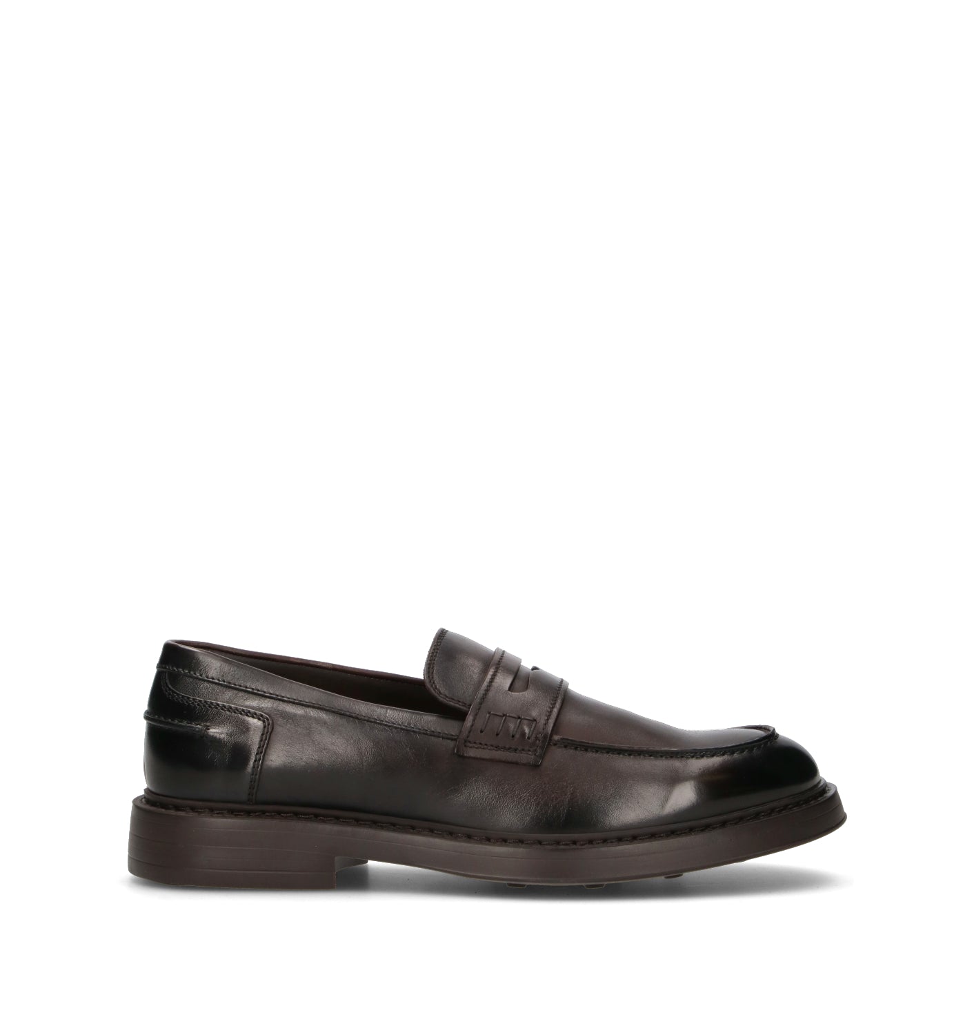 DOUCAL'S Mocassino uomo marrone in pelle