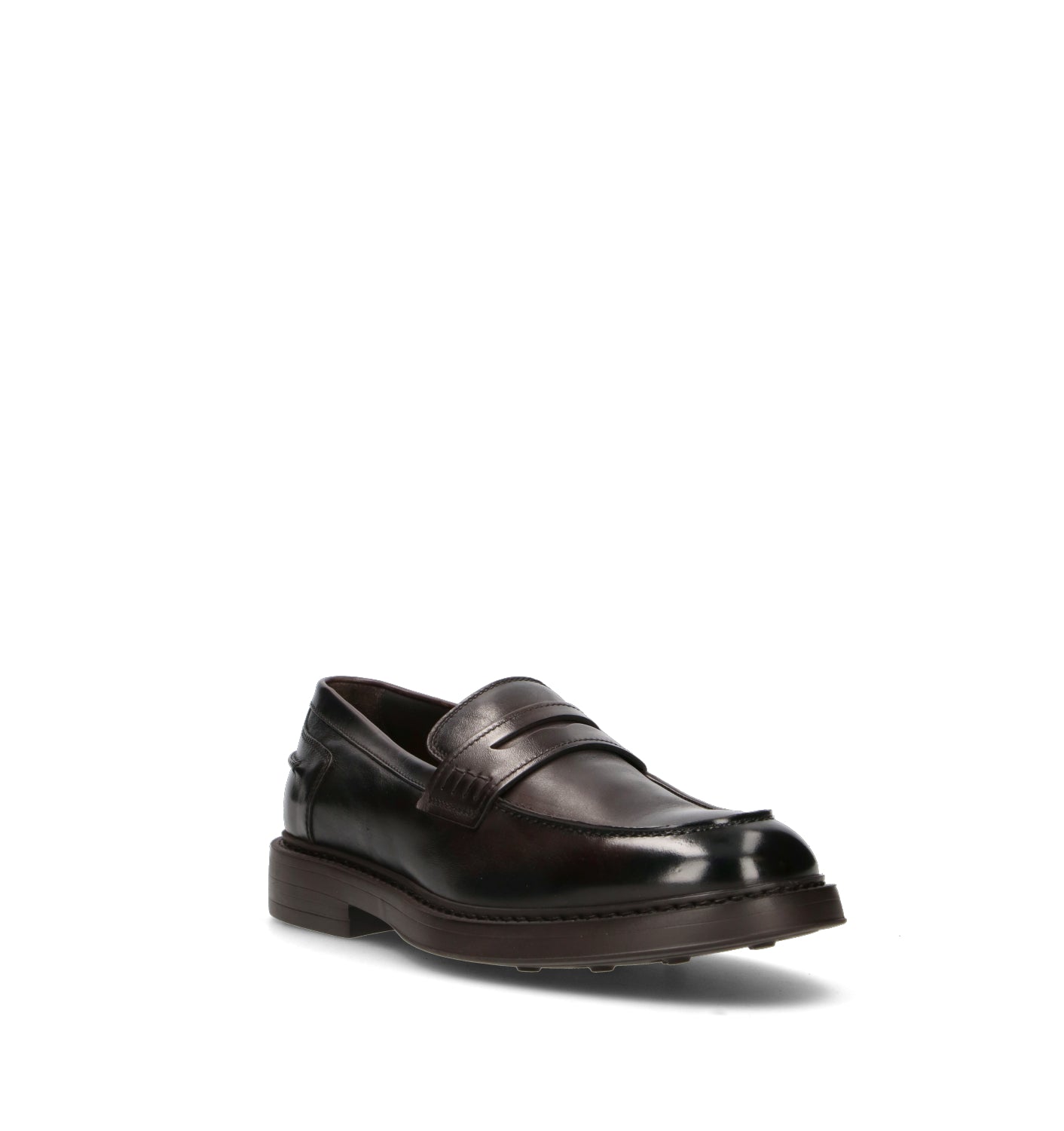 DOUCAL'S Mocassino uomo marrone in pelle