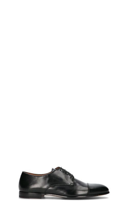 DOUCAL'S Stringata uomo nera in pelle