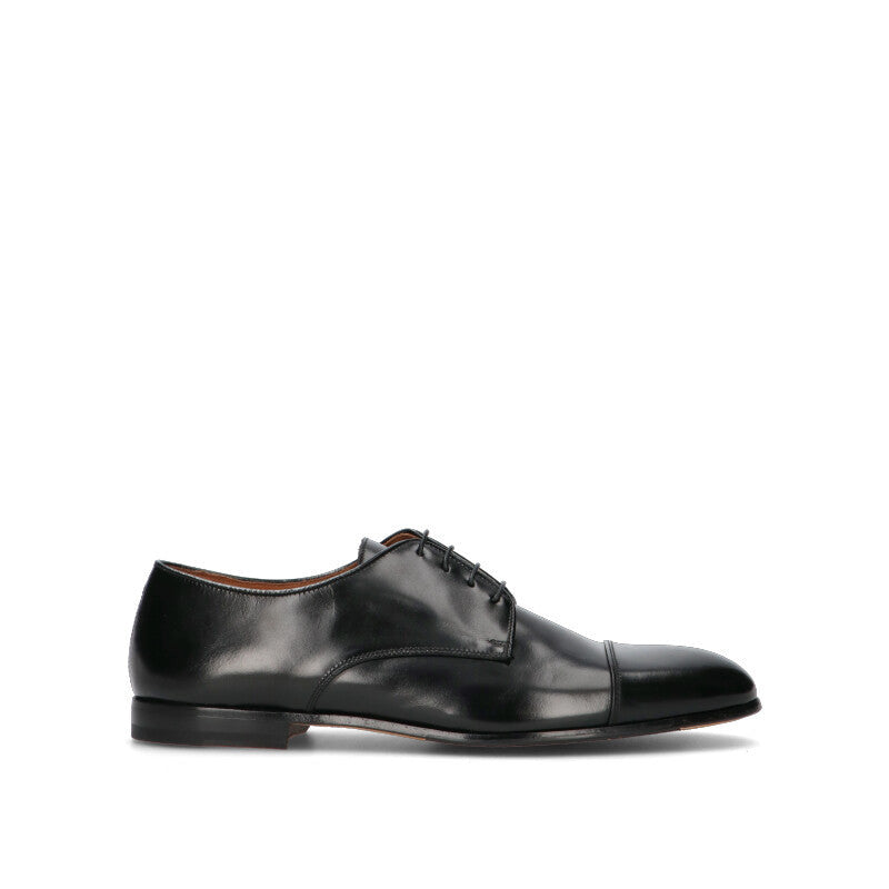DOUCAL'S Stringata uomo nera in pelle