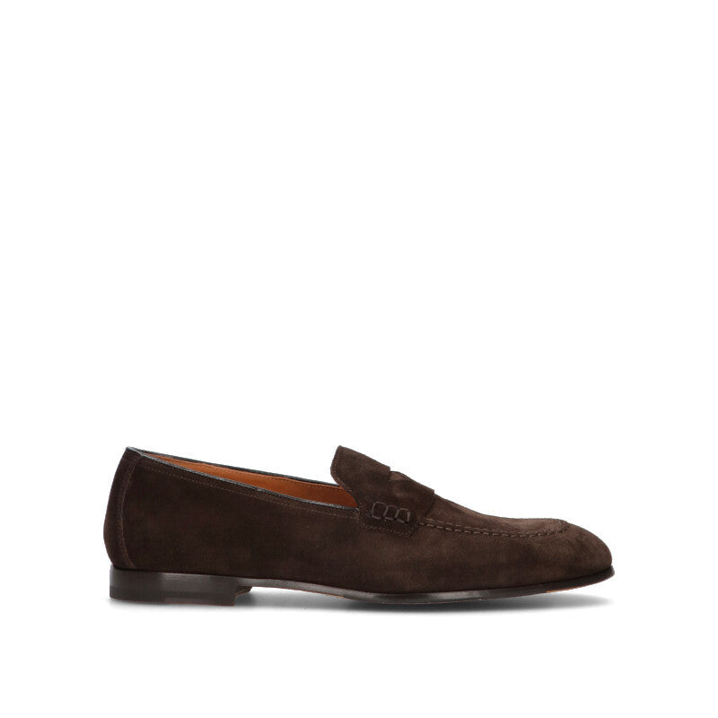 DOUCAL'S Mocassino uomo marrone in suede