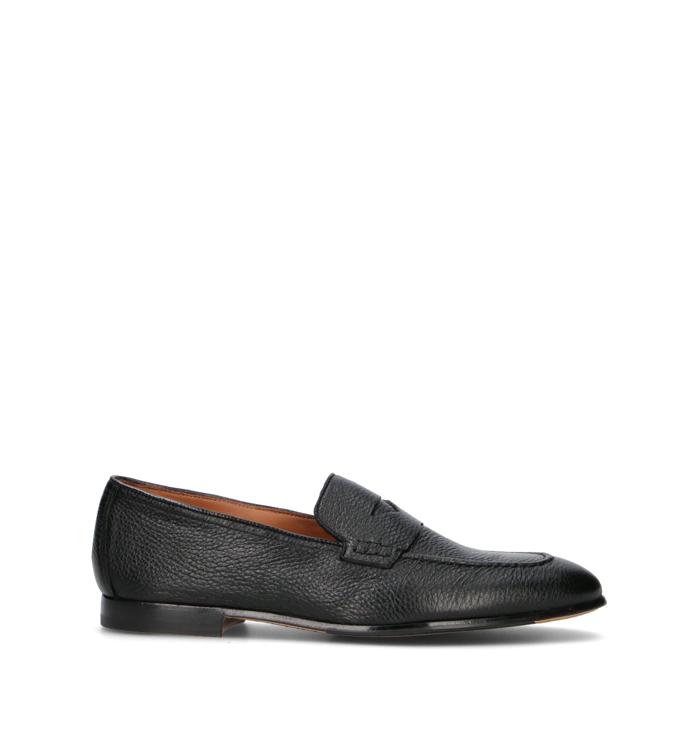 DOUCAL'S Mocassino uomo nero in pelle