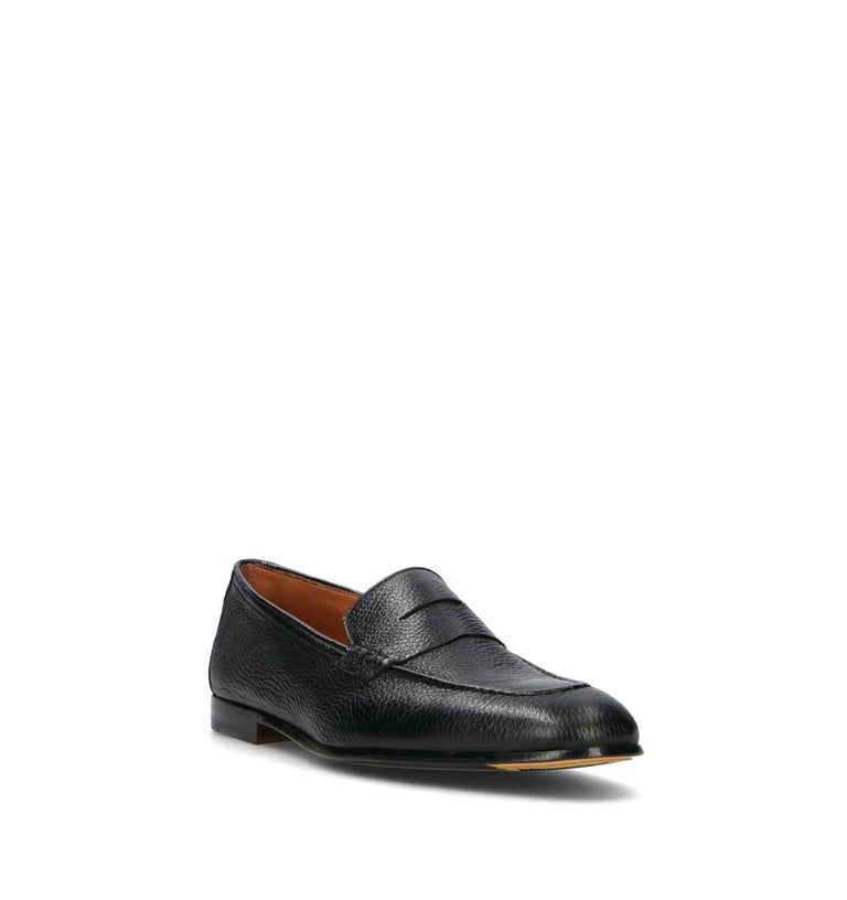 DOUCAL'S Mocassino uomo nero in pelle