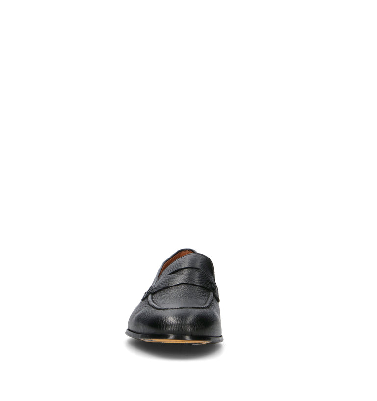 DOUCAL'S Mocassino uomo nero in pelle