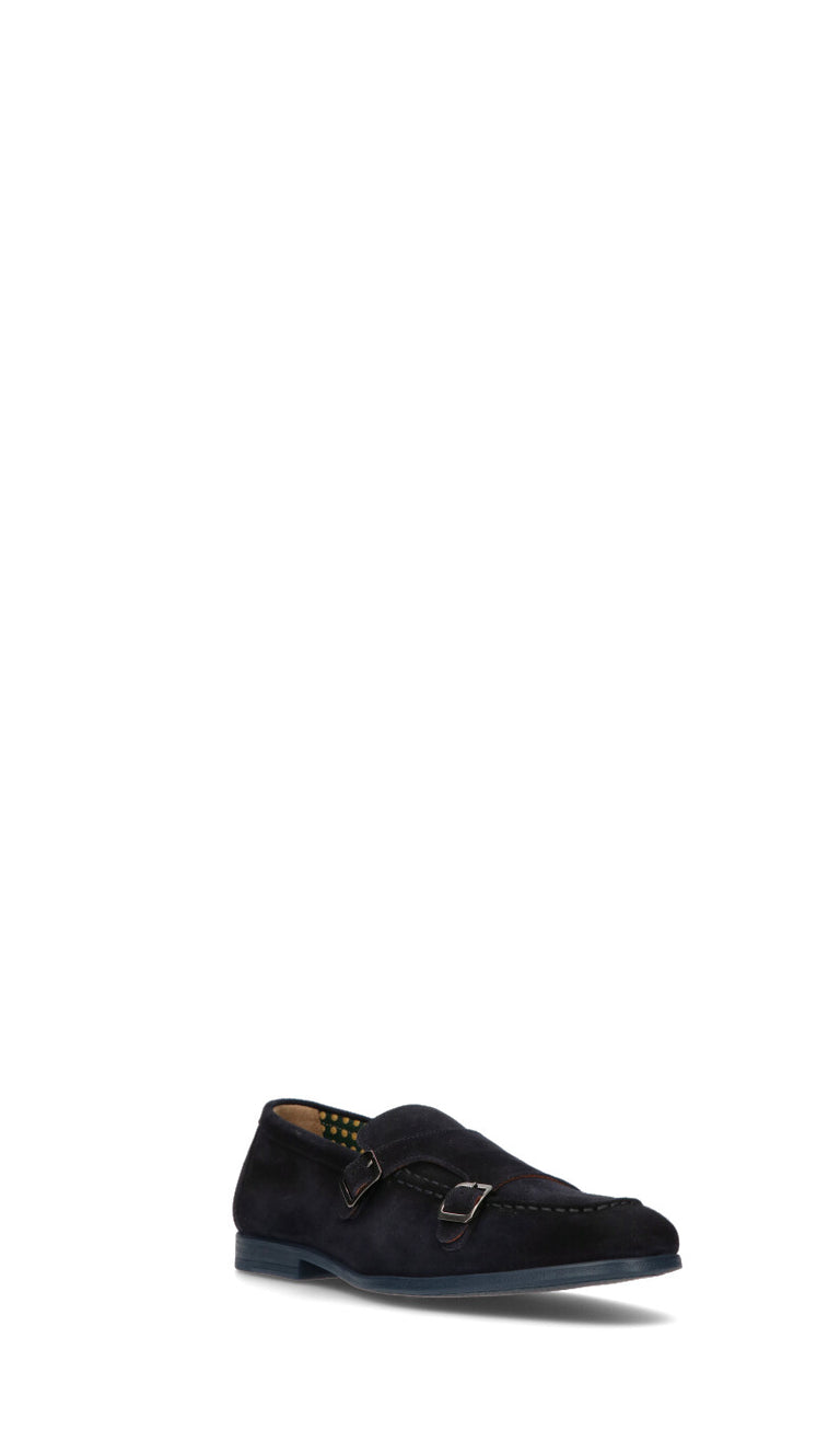 DOUCAL'S Fibbiata uomo blu in suede