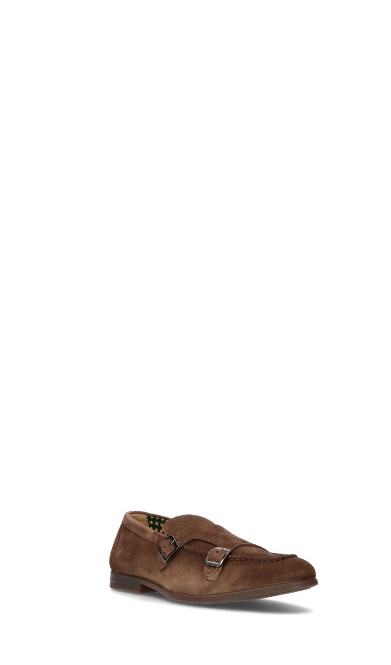 DOUCAL'S Fibbiata uomo marrone in suede