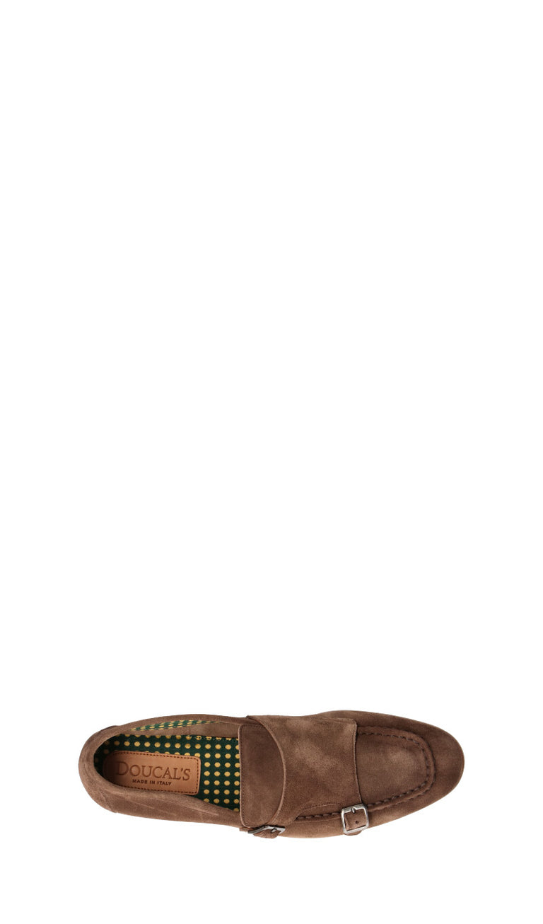 DOUCAL'S Fibbiata uomo marrone in suede