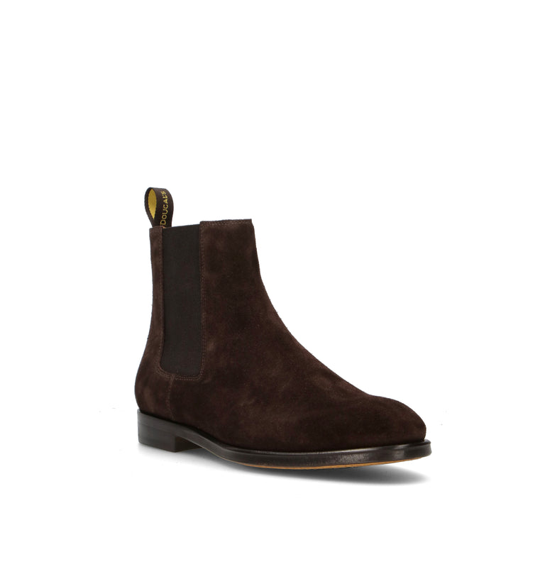 DOUCAL'S Tronchetto uomo testa di moro in suede