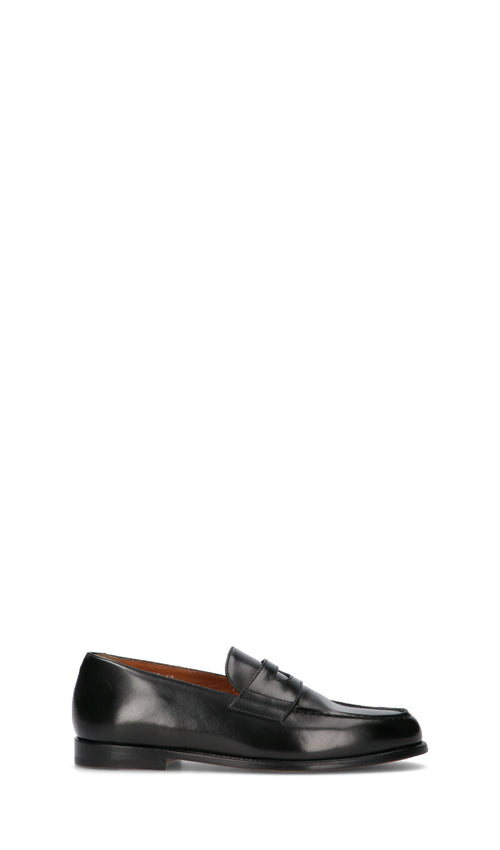 DOUCAL'S Mocassino uomo nero in pelle
