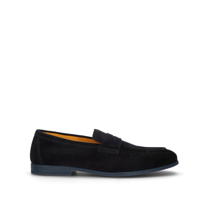 DOUCAL'S Mocassino uomo blu in suede