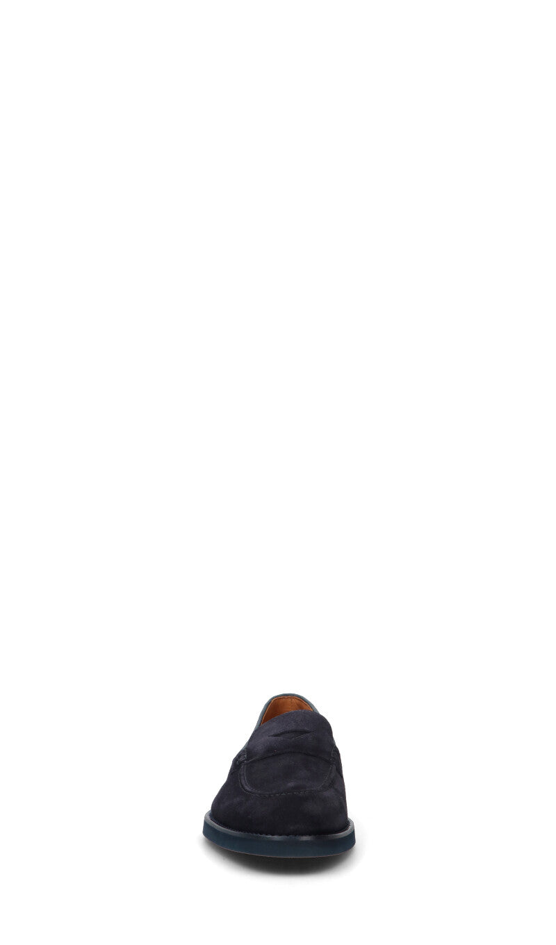 DOUCAL'S Mocassino uomo blu in suede