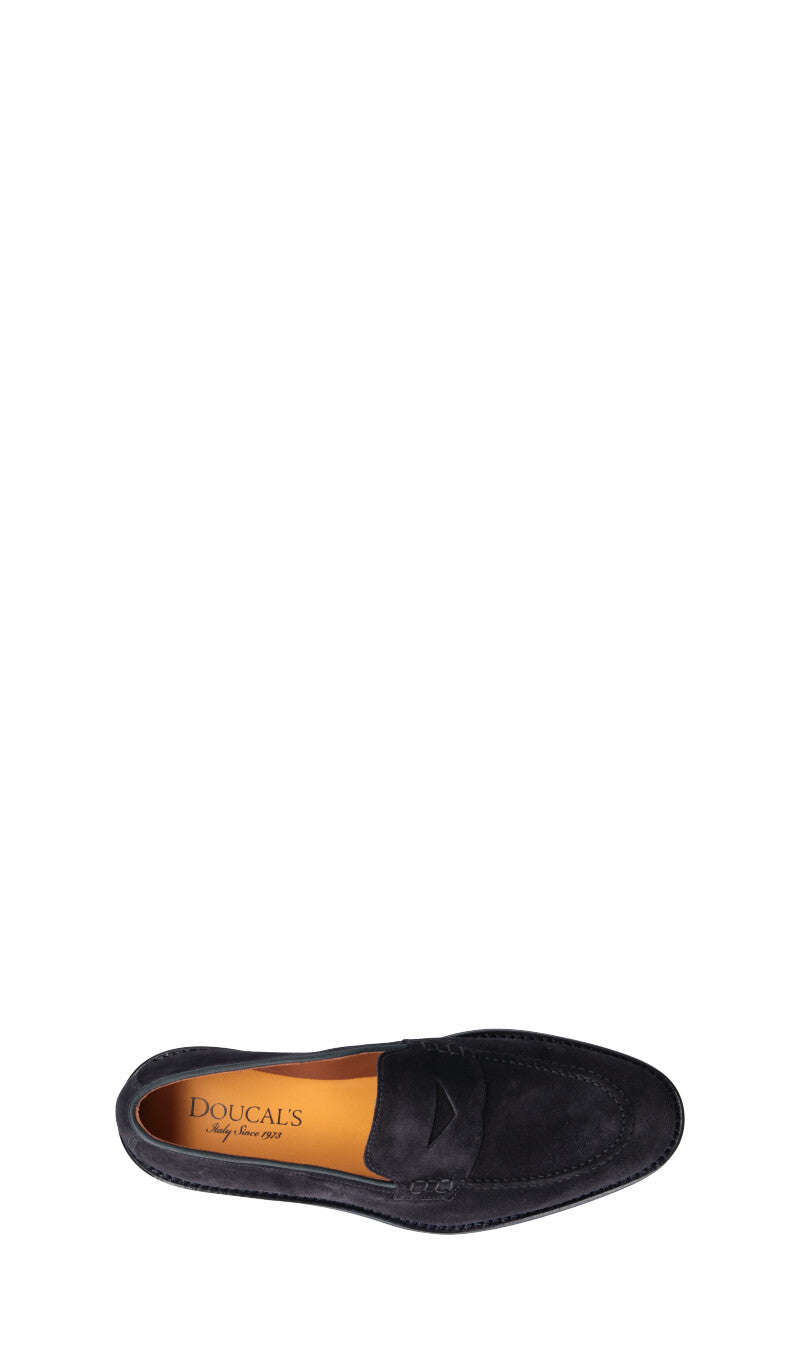 DOUCAL'S Mocassino uomo blu in suede