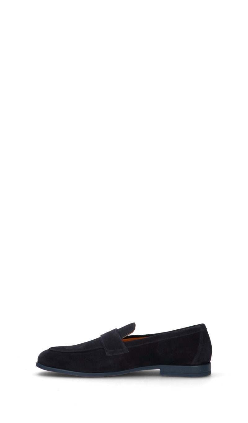 DOUCAL'S Mocassino uomo blu in suede