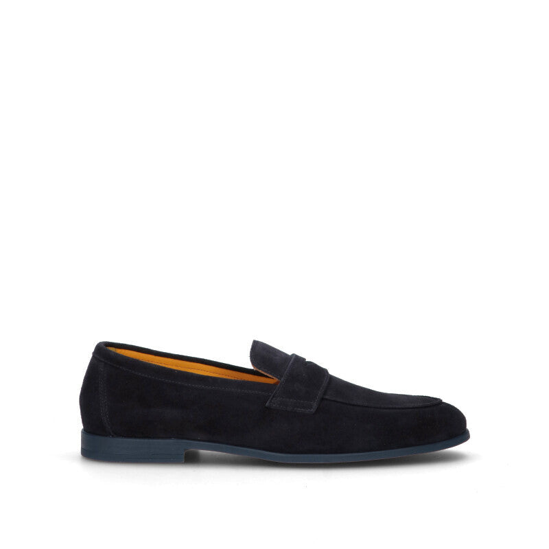 DOUCAL'S Mocassino uomo blu in suede