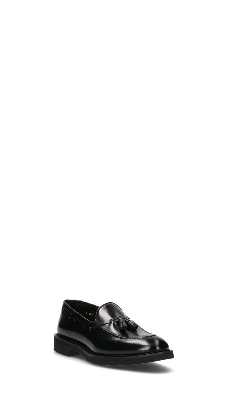 DOUCAL'S Mocassino uomo nero in pelle