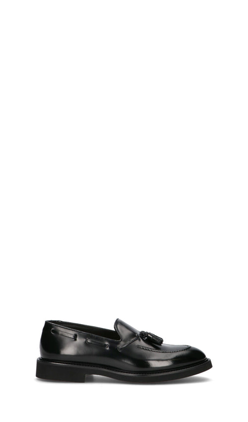 DOUCAL'S Mocassino uomo nero in pelle