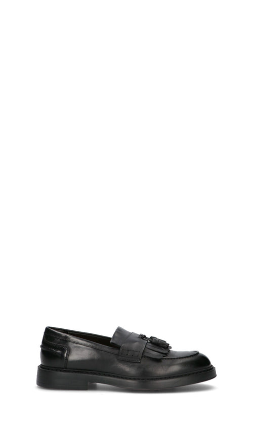 DOUCAL'S Mocassino uomo nero in pelle