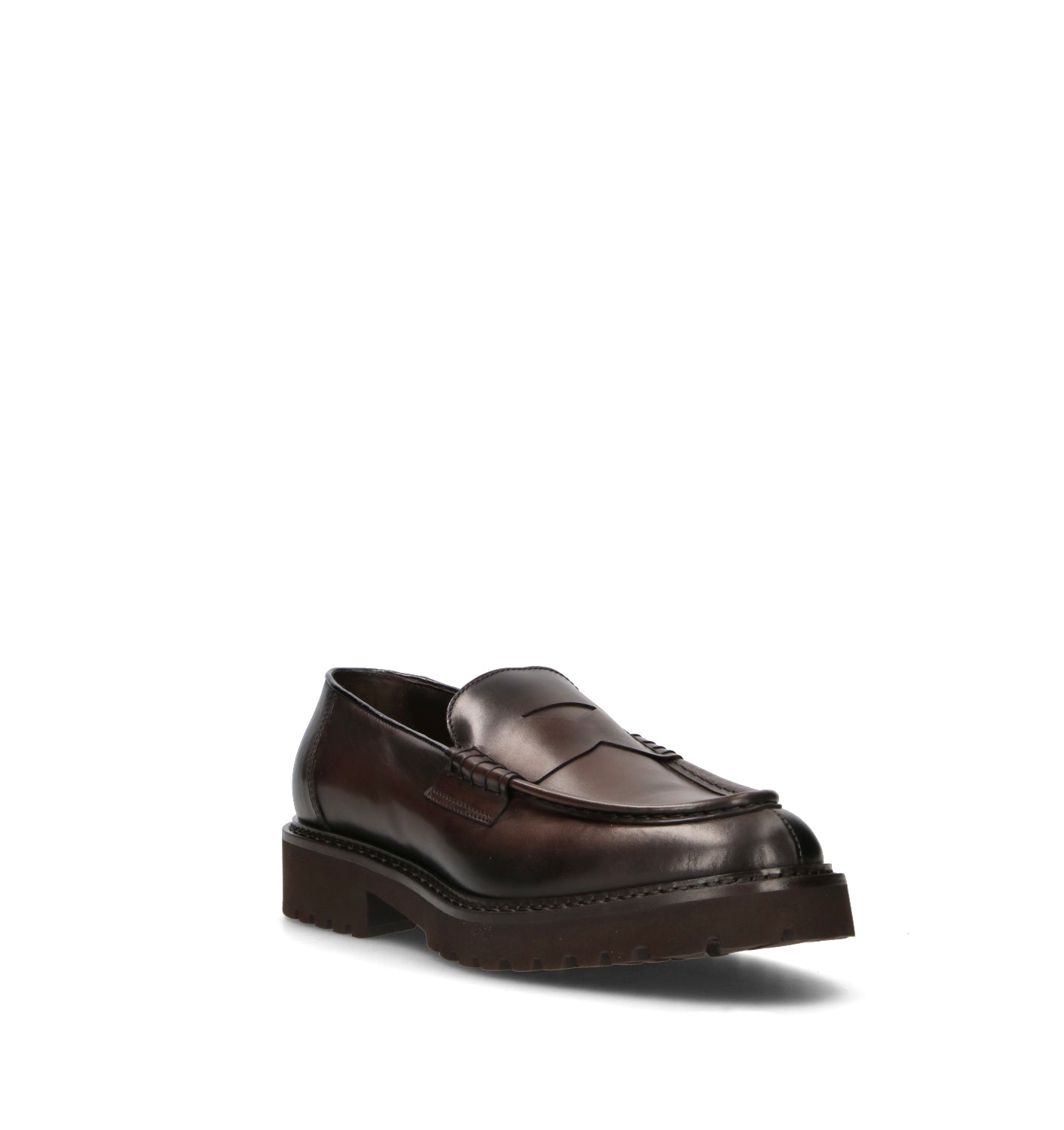 DOUCAL'S Mocassino uomo marrone in pelle