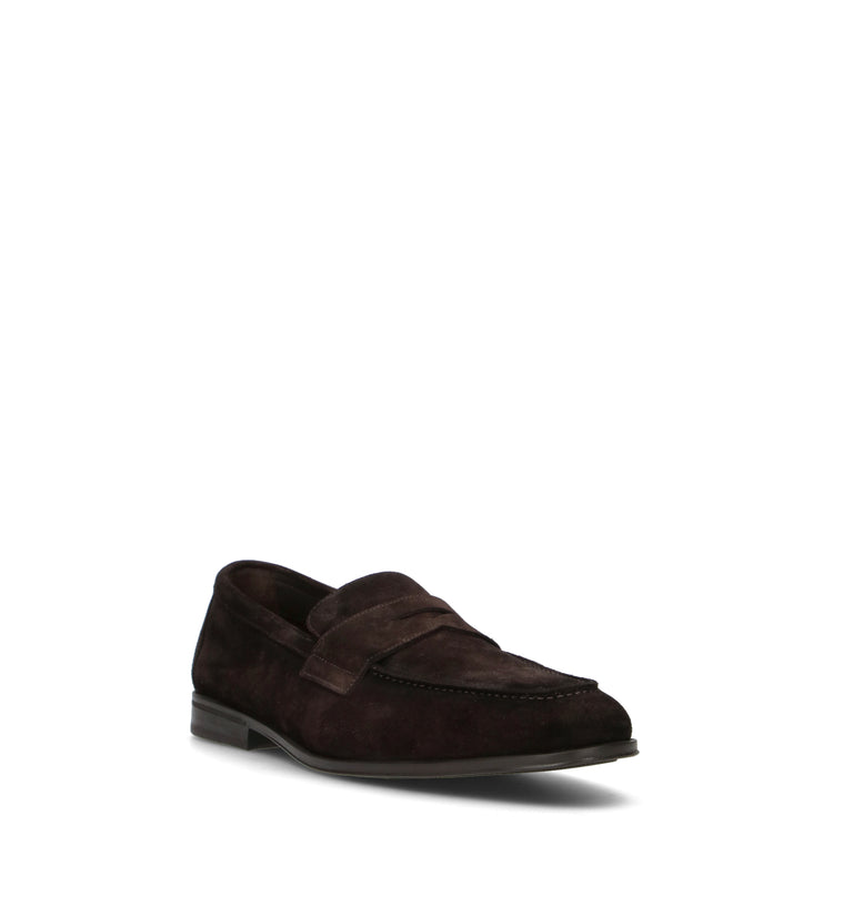 DOUCAL'S Mocassino uomo marrone in suede