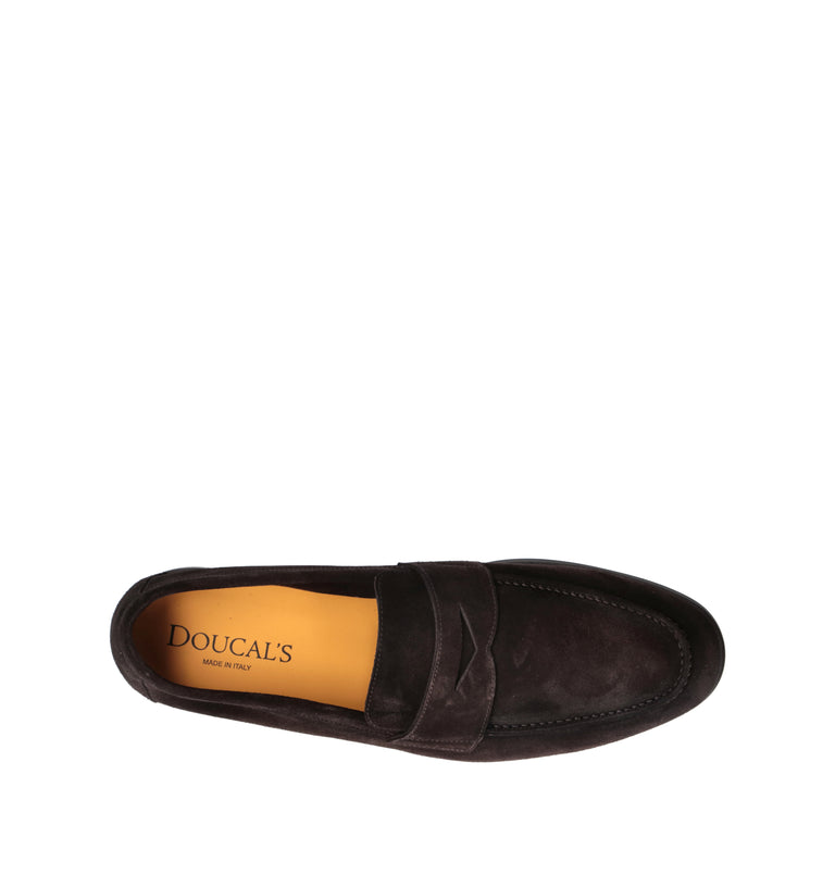 DOUCAL'S Mocassino uomo marrone in suede