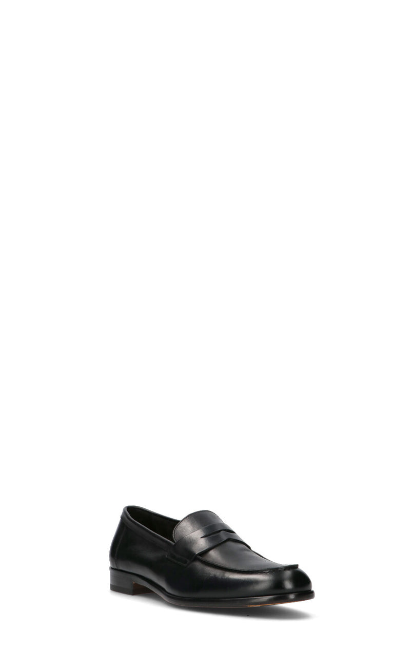 DOUCAL'S Mocassino uomo nero in pelle
