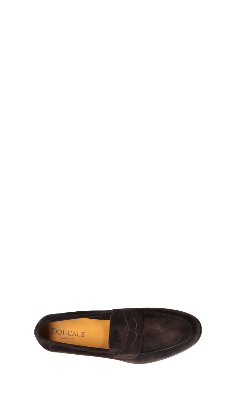 DOUCAL'S Mocassino uomo marrone in suede